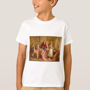 Betsy Ross 1777 door Jean Leon Gerome Ferris T-shirt