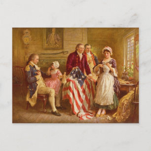 Betsy Ross 1777, ingediend door Jean Leon Gerome F Briefkaart