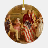 Betsy Ross 1777 van Jean Leon Gerome Ferris Keramisch Ornament (Achterkant)