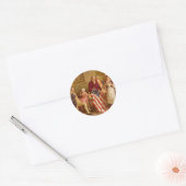 Betsy Ross 1777 van Jean Leon Gerome Ferris Ronde Sticker (Envelop)