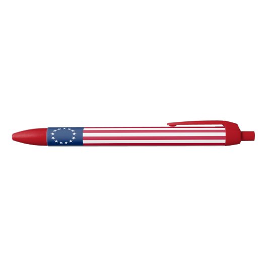 Betsy Ross American Flag Blauwe Inkt Pen (Bovenkant)