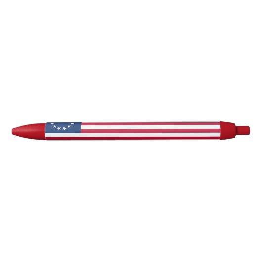 Betsy Ross American Flag Blauwe Inkt Pen (Voorkant)