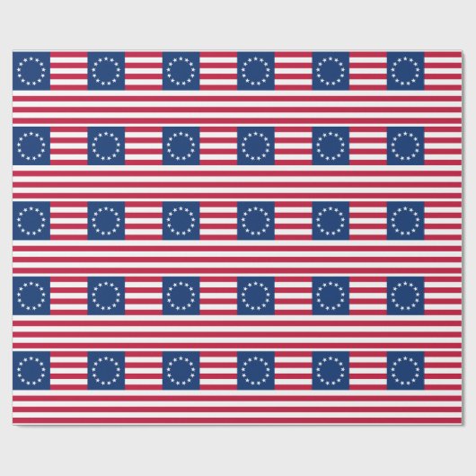 Betsy Ross American Flag Cadeaupapier (Vlak)