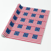Betsy Ross American Flag Cadeaupapier (Uitgerold)