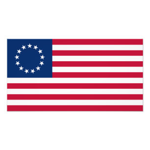 Betsy Ross American Flag Foto Afdruk