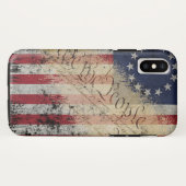  Betsy Ross American Flag iPhone X Hoesje (Achterkant (horizontaal))