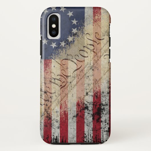  Betsy Ross American Flag iPhone X Hoesje (Achterkant)