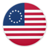 Betsy Ross American Flag Keramische Knop (Voorkant)