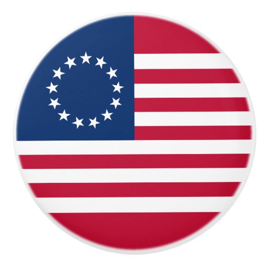 Betsy Ross American Flag Keramische Knop (Voorkant)