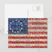Betsy Ross American  Flag License Bord Art Briefkaart (Voorkant / Achterkant)