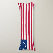 Betsy Ross American Flag Lichaamskussen (Voorkant Verticaal)