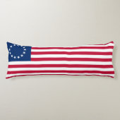 Betsy Ross American Flag Lichaamskussen (Voorkant)