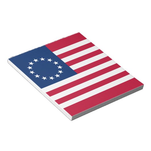 Betsy Ross American Flag Notitieblok (Schuin)