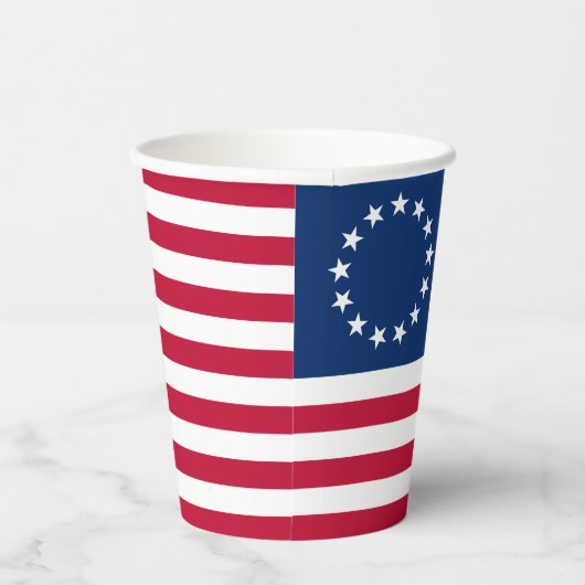 Betsy Ross American Flag Papieren Bekers (Rechts)