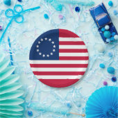 Betsy Ross American Flag Papieren Bordje (Feest)