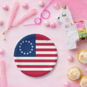 Betsy Ross American Flag Papieren Bordje (Feest)