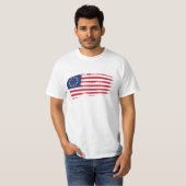 Betsy Ross American Flag | Patriottisch 1776 T-shirt (Voorkant volledig)