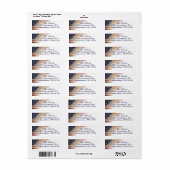  Betsy Ross American Flag Return Etiket (Full Sheet)