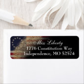  Betsy Ross American Flag Return Etiket (Insitu)