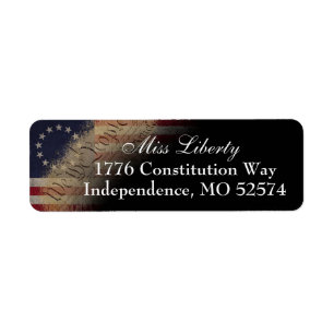  Betsy Ross American Flag Return Etiket