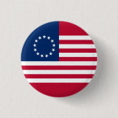 Betsy Ross American Flag Ronde Button 3,2 Cm (Voorkant)
