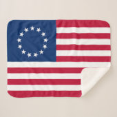Betsy Ross American Flag Sherpa Deken (Voorkant (horizontaal))