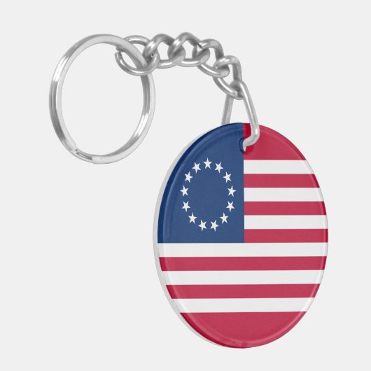 Betsy Ross American Flag Sleutelhanger (Voorkant Links)