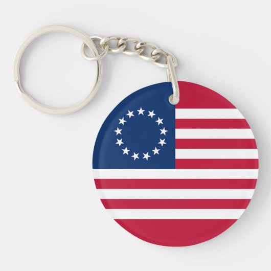 Betsy Ross American Flag Sleutelhanger (Voorkant)