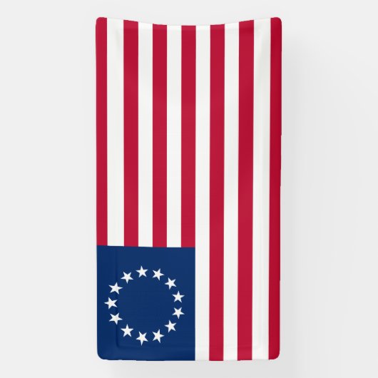Betsy Ross American Flag Spandoek (Verticaal)