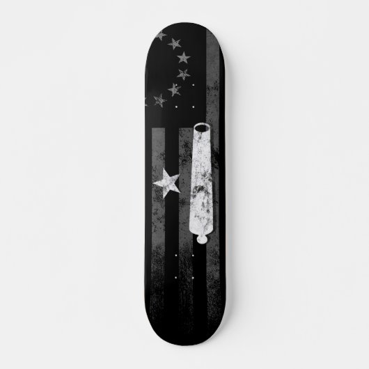 Betsy Ross American Flag Star en Cannon Persoonlijk Skateboard (Voorkant)