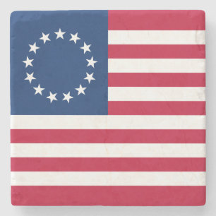 Betsy Ross American Flag Stenen Onderzetter
