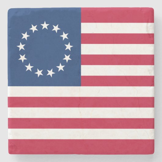 Betsy Ross American Flag Stenen Onderzetter (Voorkant)