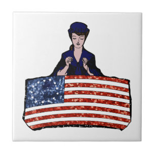Betsy ross american flag tegeltje