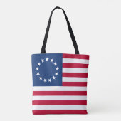 Betsy Ross American Flag Tote Bag (Achterkant)