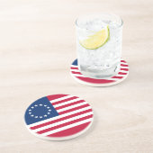 Betsy Ross American Flag Zandsteen Onderzetter (Zijkant)