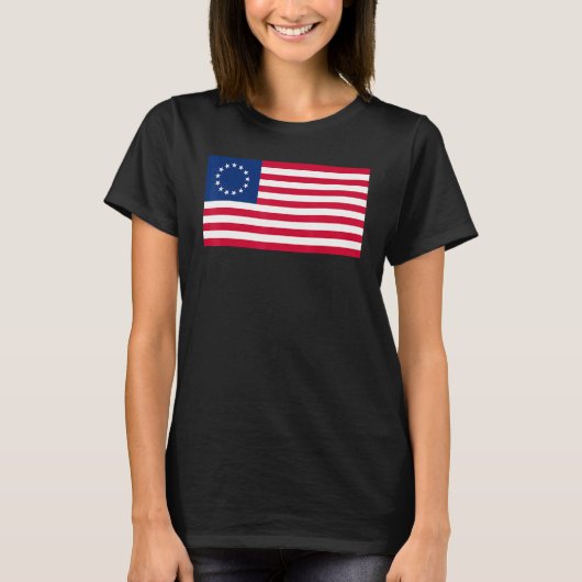 Betsy Ross American United States Flag 1777 Amerik T-shirt (Voorkant)