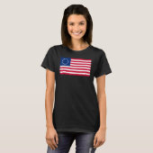 Betsy Ross American United States Flag 1777 Amerik T-shirt (Voorkant volledig)