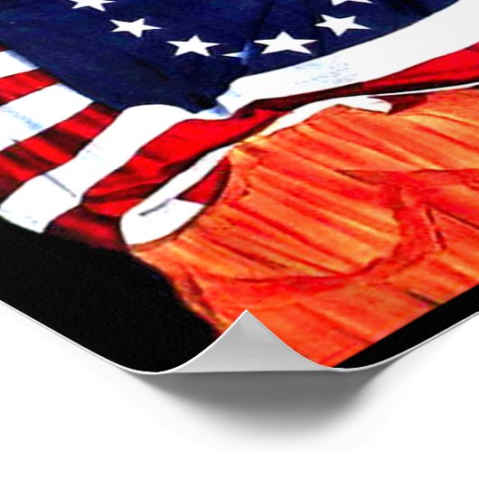 Betsy Ross Amerikaanse Vlag 1776 Art 4th of July G Poster (Hoek)