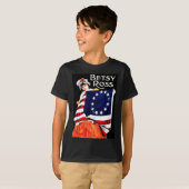 Betsy Ross Amerikaanse Vlag 1776 Art 4th of July G T-shirt (Voorkant volledig)