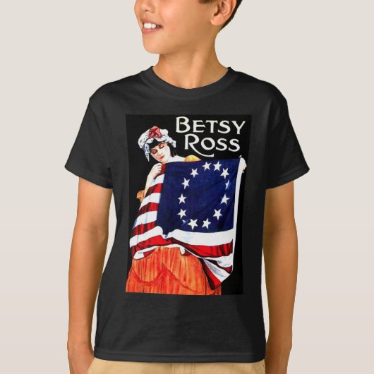 Betsy Ross Amerikaanse Vlag 1776 Art 4th of July G T-shirt (Voorkant)