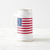 Betsy Ross Amerikaanse vlag Bierpul (Voorkant links)