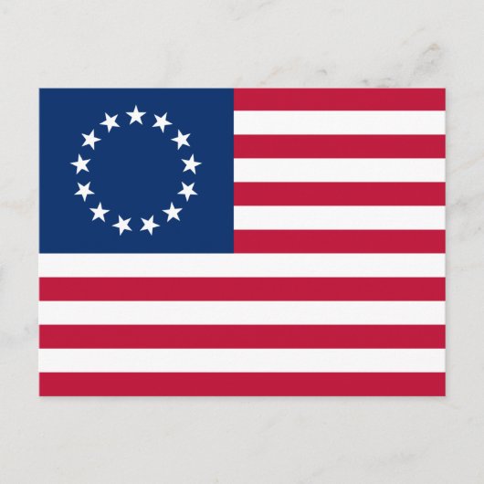 Betsy Ross Amerikaanse vlag Briefkaart (Voorkant)