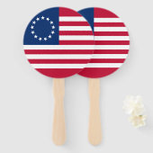 Betsy Ross Amerikaanse vlag Handwaaier (Voorkant en achterkant)