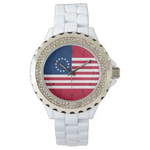 Betsy Ross Amerikaanse vlag Horloge