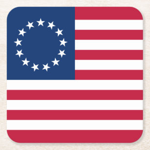 Betsy Ross Amerikaanse vlag Kartonnen Onderzetters