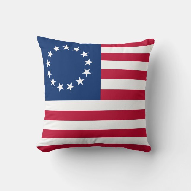 Betsy Ross Amerikaanse vlag Kussen (Voorkant)