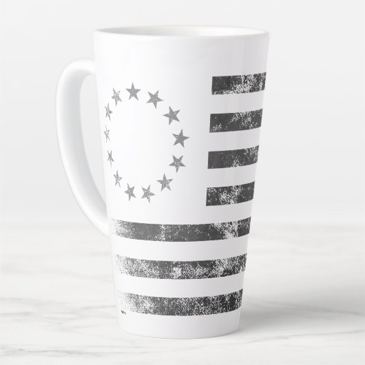  Betsy Ross Amerikaanse vlag Latte Mok (Linkerhoek)