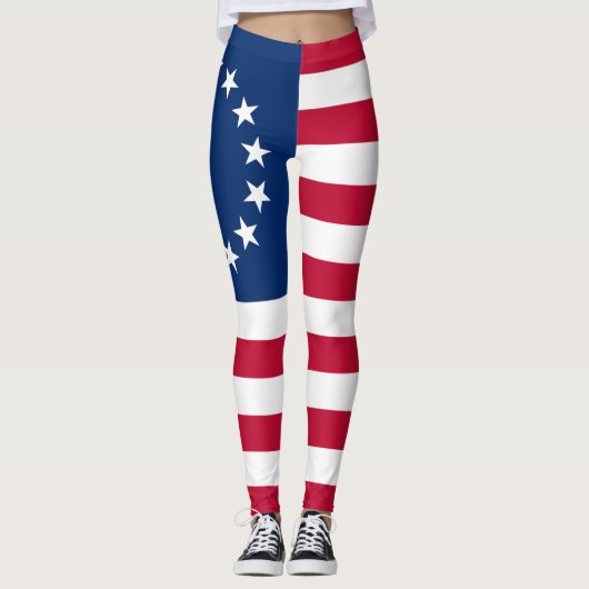 Betsy Ross Amerikaanse vlag Leggings (Voorkant)
