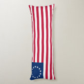 Betsy Ross Amerikaanse vlag Lichaamskussen (Achterkant (Verticaal))