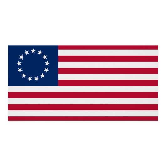 Betsy Ross Amerikaanse vlag Perfect Poster (Voorkant)